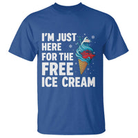 Funny Cruise T Shirt I Am Just Here For The Free Ice Cream - Wonder Print Shop