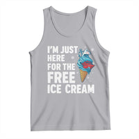 Funny Cruise Tank Top I Am Just Here For The Free Ice Cream - Wonder Print Shop