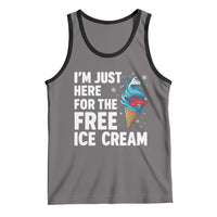 Funny Cruise Tank Top I Am Just Here For The Free Ice Cream - Wonder Print Shop