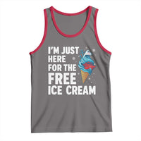 Funny Cruise Tank Top I Am Just Here For The Free Ice Cream - Wonder Print Shop