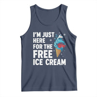 Funny Cruise Tank Top I Am Just Here For The Free Ice Cream - Wonder Print Shop