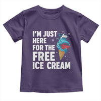 Funny Cruise Toddler T Shirt I Am Just Here For The Free Ice Cream - Wonder Print Shop