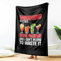 Funny Cruise Ship Throw Blanket Warning I Bought The Drink Package - Wonder Print Shop