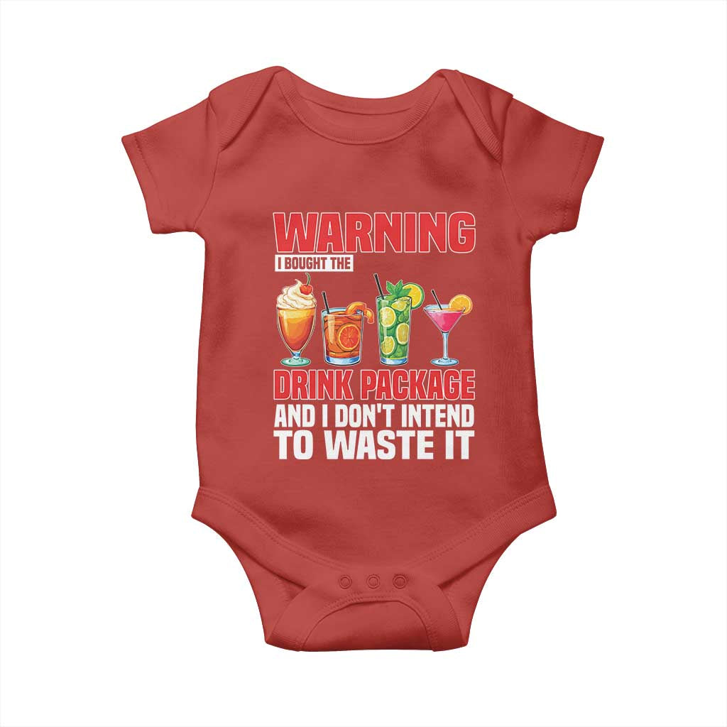 Funny Cruise Ship Baby Onesie Warning I Bought The Drink Package - Wonder Print Shop