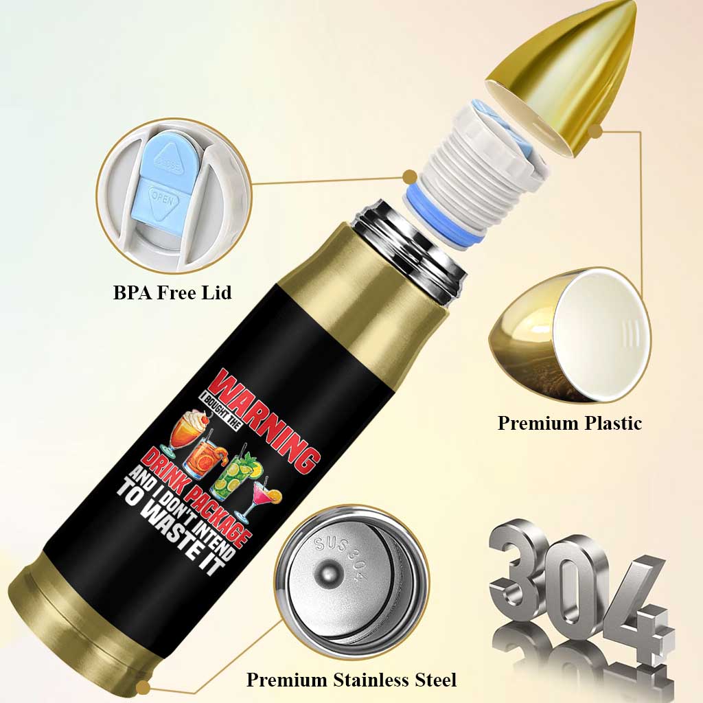 Funny Cruise Ship Bullet Tumbler Warning I Bought The Drink Package - Wonder Print Shop