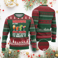 Funny Cruise Ship Ugly Christmas Sweater Warning I Bought The Drink Package - Wonder Print Shop