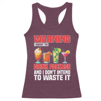 Funny Cruise Ship Racerback Tank Top Warning I Bought The Drink Package - Wonder Print Shop