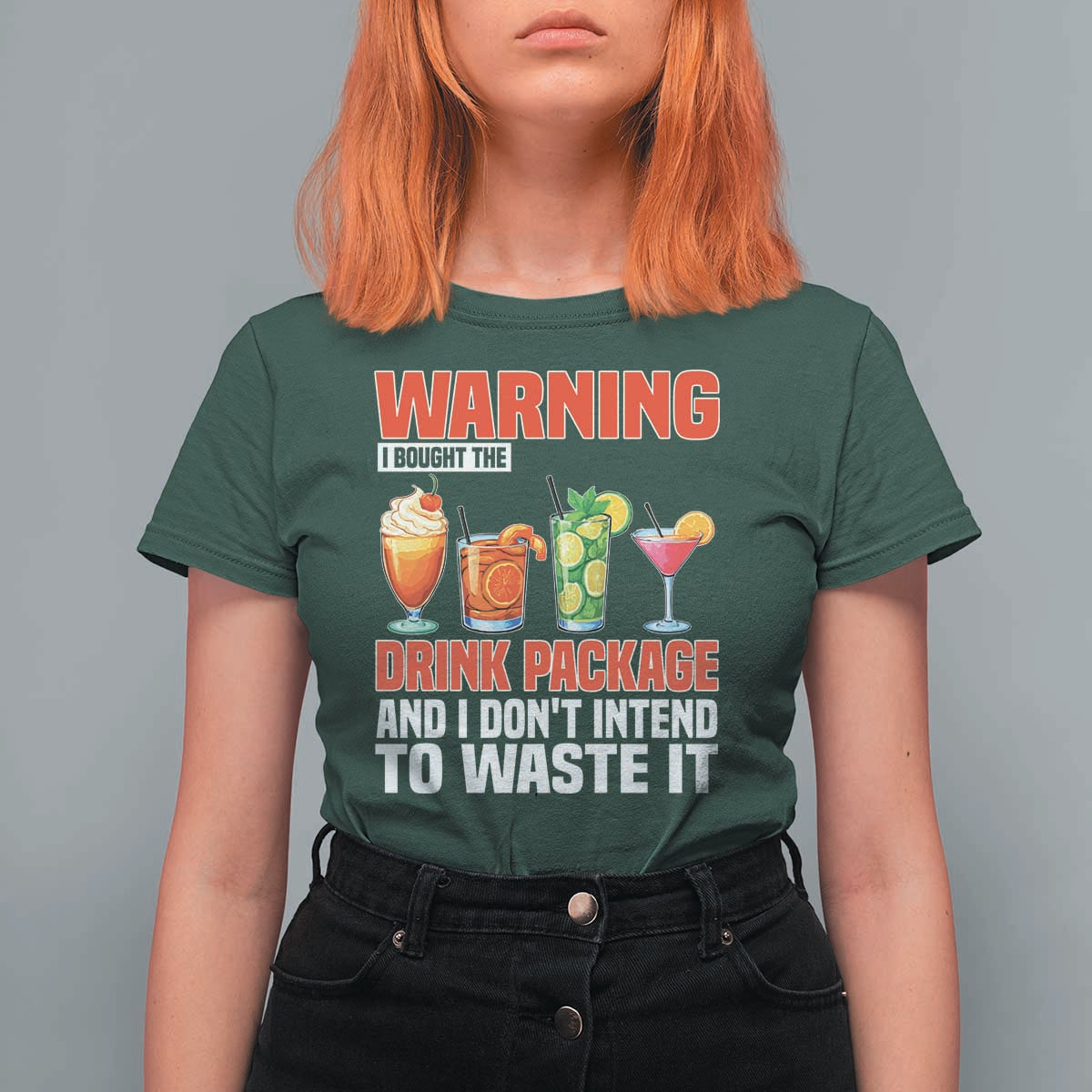 Funny Cruise Ship T Shirt For Women Warning I Bought The Drink Package - Wonder Print Shop