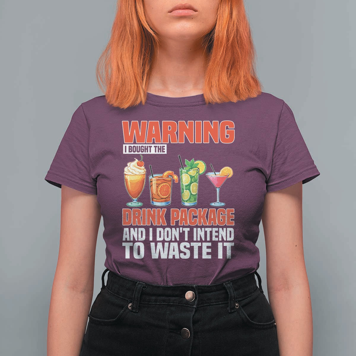 Funny Cruise Ship T Shirt For Women Warning I Bought The Drink Package - Wonder Print Shop