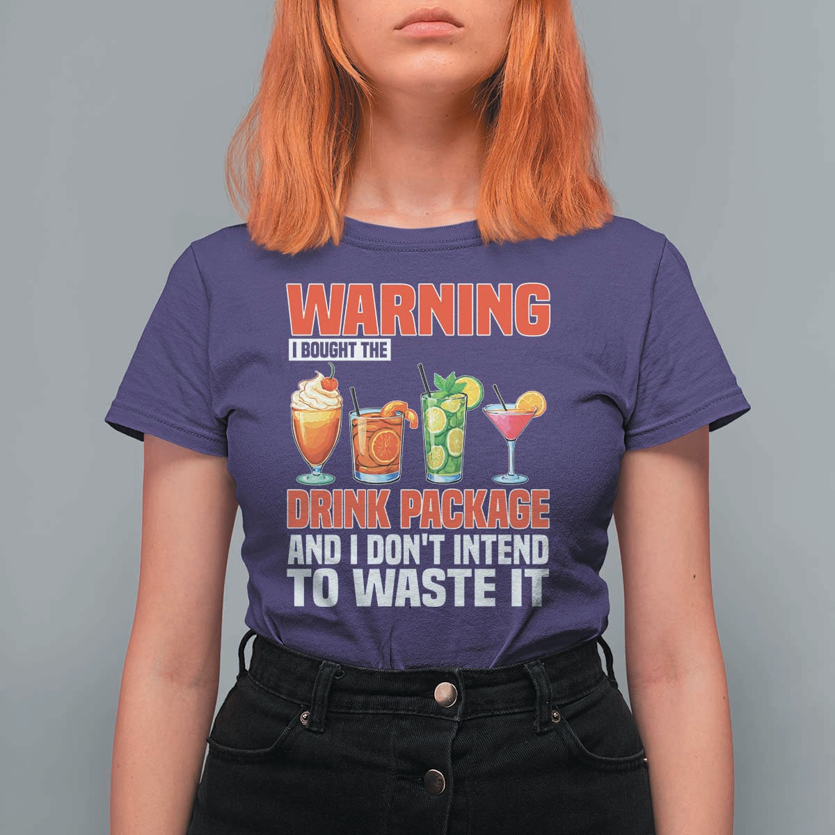 Funny Cruise Ship T Shirt For Women Warning I Bought The Drink Package - Wonder Print Shop
