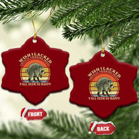 Wish I Lacked Critical Thinking Skills Y'all Seem So Happy Ceramic Ornament Retro Jimothy Raccoon Sarcastic Quote Gift