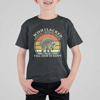 Wish I Lacked Critical Thinking Skills Y'all Seem So Happy T Shirt For Kid Retro Jimothy Raccoon Sarcastic Quote Gift