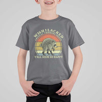Wish I Lacked Critical Thinking Skills Y'all Seem So Happy T Shirt For Kid Retro Jimothy Raccoon Sarcastic Quote Gift
