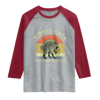 Wish I Lacked Critical Thinking Skills Y'all Seem So Happy Raglan Shirt Retro Jimothy Raccoon Sarcastic Quote Gift