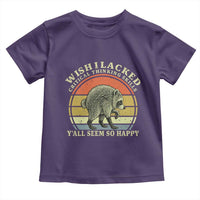 Wish I Lacked Critical Thinking Skills Y'all Seem So Happy Toddler T Shirt Retro Jimothy Raccoon Sarcastic Quote Gift