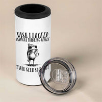 Wish I Lacked Critical Thinking Skills Y'all Seem So Happy 4 in 1 Can Cooler Tumbler Funny Frog Sarcastic Quote