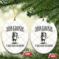 Wish I Lacked Critical Thinking Skills Y'all Seem So Happy Ceramic Ornament Funny Frog Sarcastic Quote