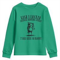 Wish I Lacked Critical Thinking Skills Y'all Seem So Happy Youth Sweatshirt Funny Frog Sarcastic Quote