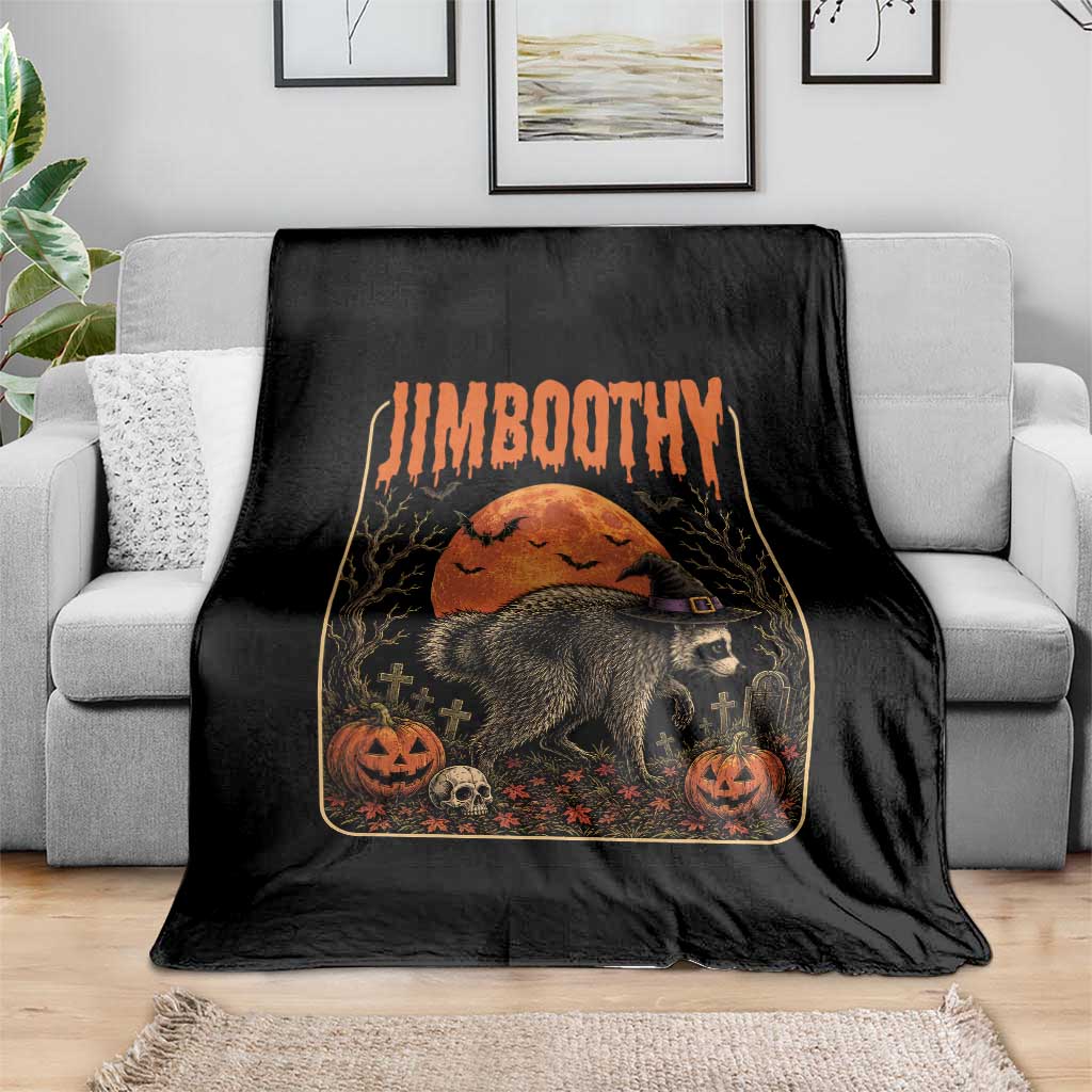 Jimothy Seattle Raccoon Halloween Throw Blanket Funny Trash Panda Meme Gift
