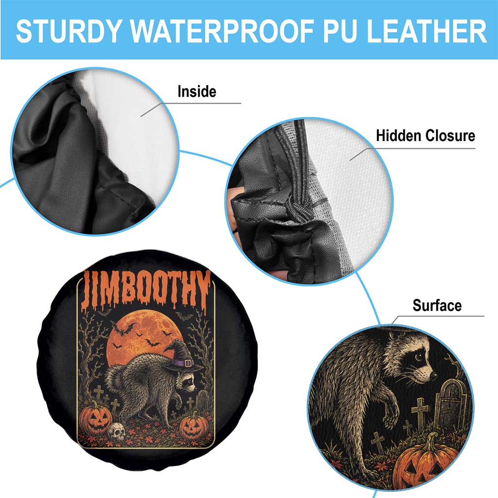 Jimothy Seattle Raccoon Halloween Spare Tire Cover Funny Trash Panda Meme Gift