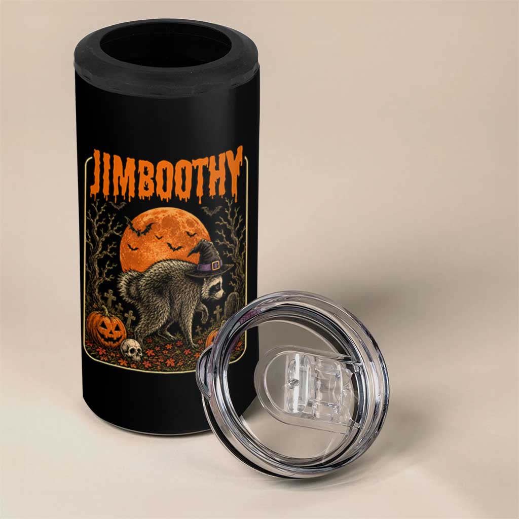 Jimothy Seattle Raccoon Halloween 4 in 1 Can Cooler Tumbler Funny Trash Panda Meme Gift