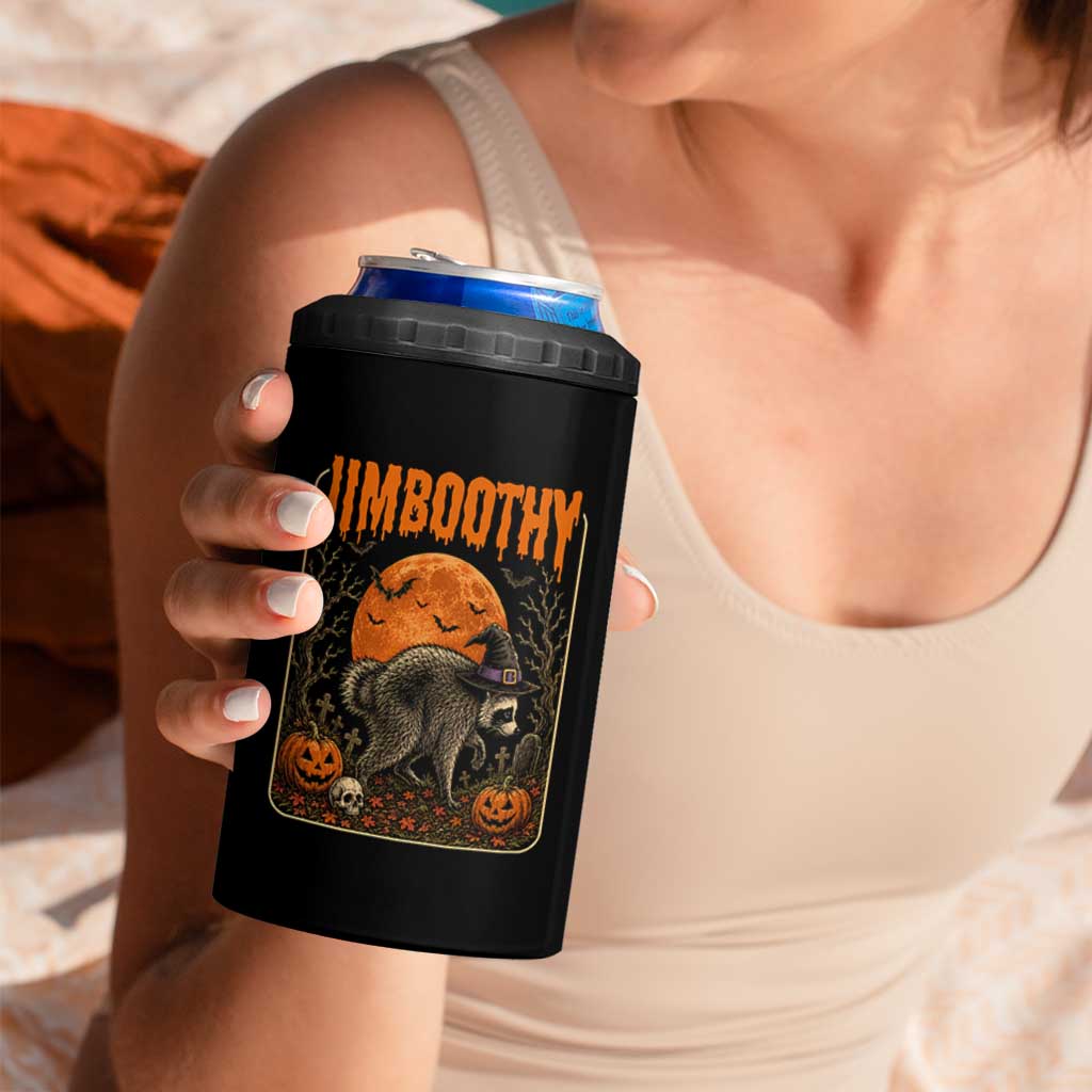 Jimothy Seattle Raccoon Halloween 4 in 1 Can Cooler Tumbler Funny Trash Panda Meme Gift