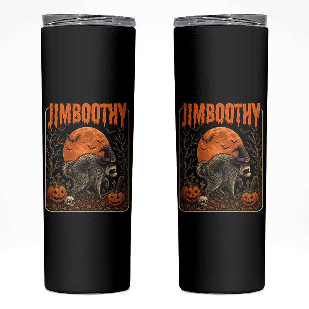 Jimothy Seattle Raccoon Halloween Skinny Tumbler Funny Trash Panda Meme Gift