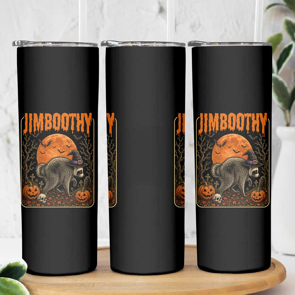 Jimothy Seattle Raccoon Halloween Skinny Tumbler Funny Trash Panda Meme Gift
