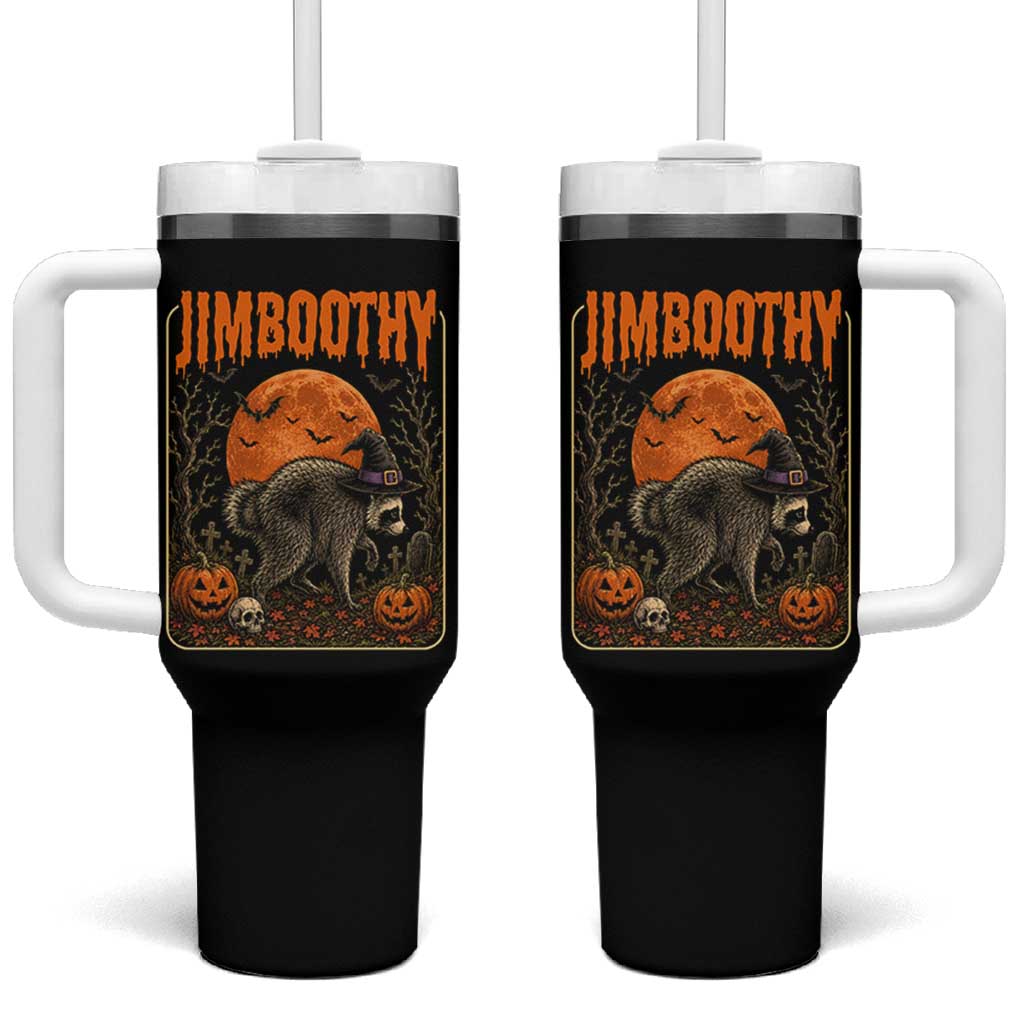 Jimothy Seattle Raccoon Halloween Tumbler With Handle Funny Trash Panda Meme Gift