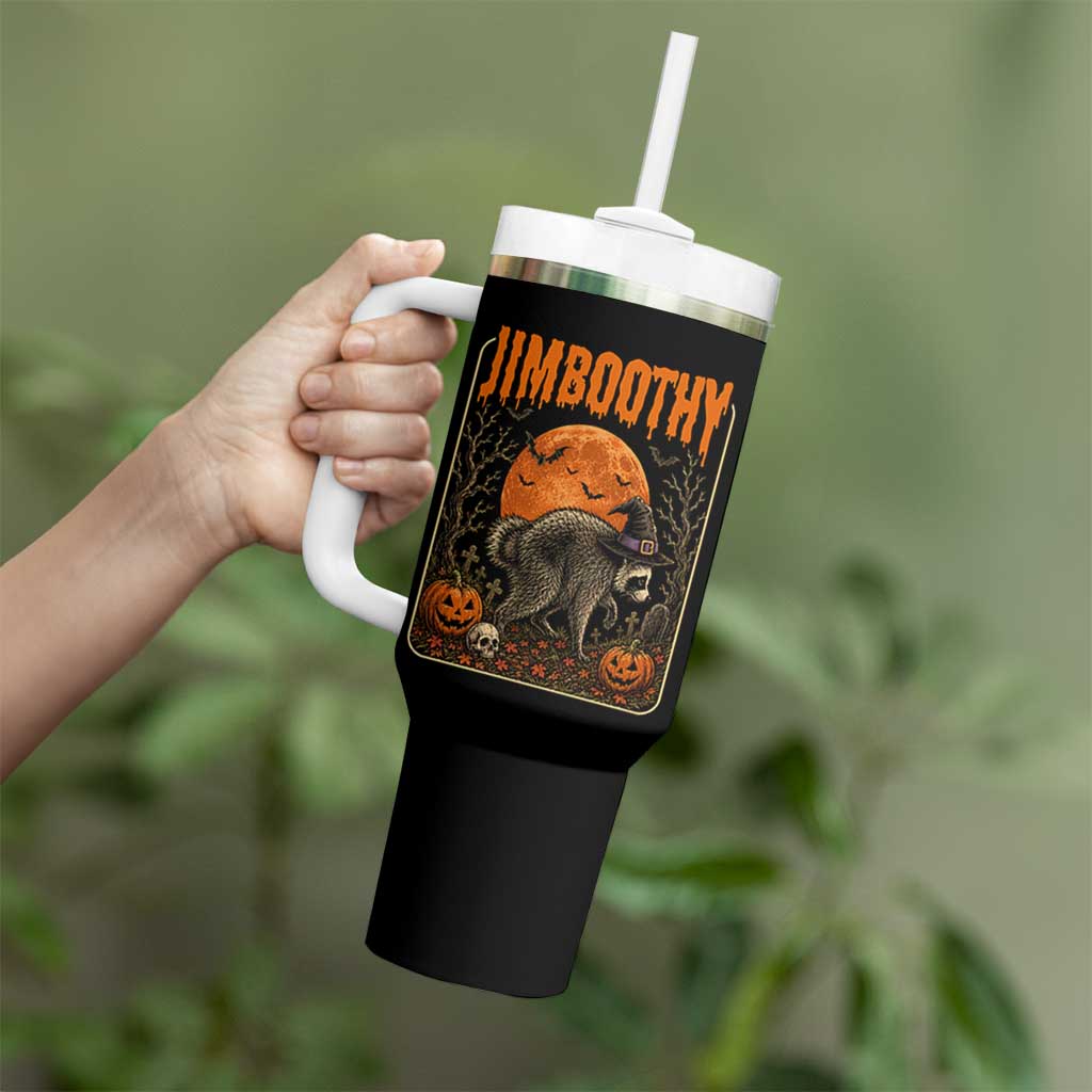 Jimothy Seattle Raccoon Halloween Tumbler With Handle Funny Trash Panda Meme Gift