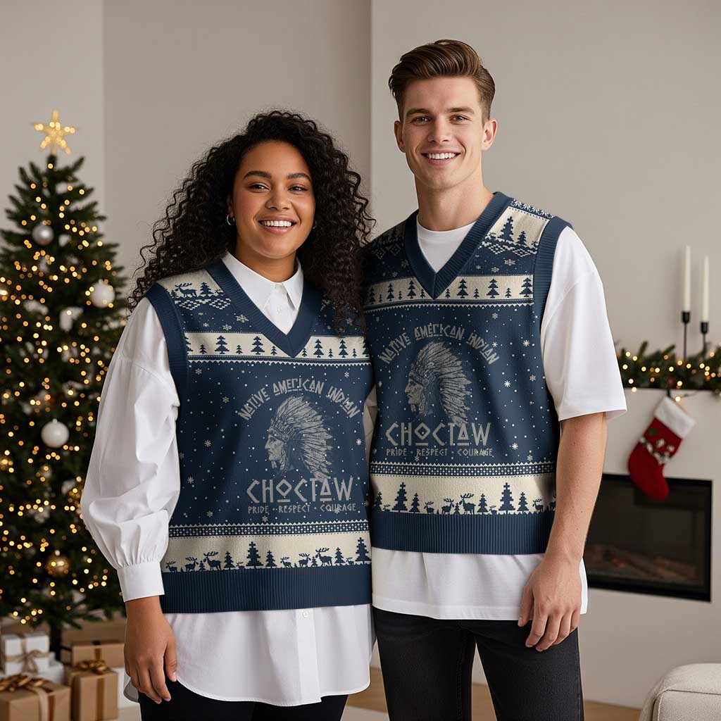 Choctaw Native American Indian Pride Indigenous Tribe V-Neck Knit Sweater Vest