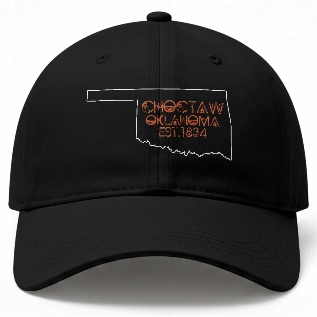 Choctaw Oklahoma OK Map Established 1834 Baseball Cap