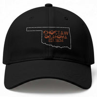 Choctaw Oklahoma OK Map Established 1834 Baseball Cap