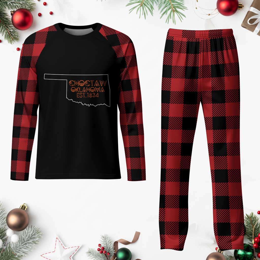 Choctaw Oklahoma OK Map Established 1834 Plaid Pajama Set