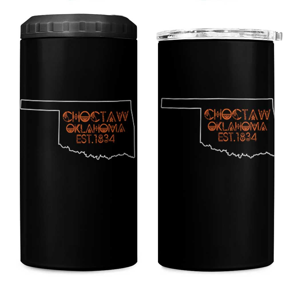 Choctaw Oklahoma OK Map Established 1834 4 in 1 Can Cooler Tumbler