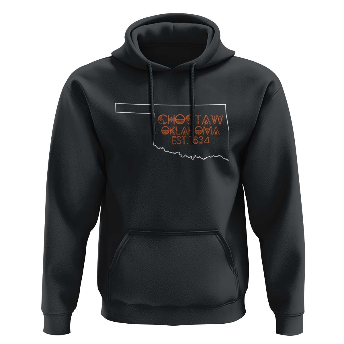Choctaw Oklahoma OK Map Established 1834 Hoodie