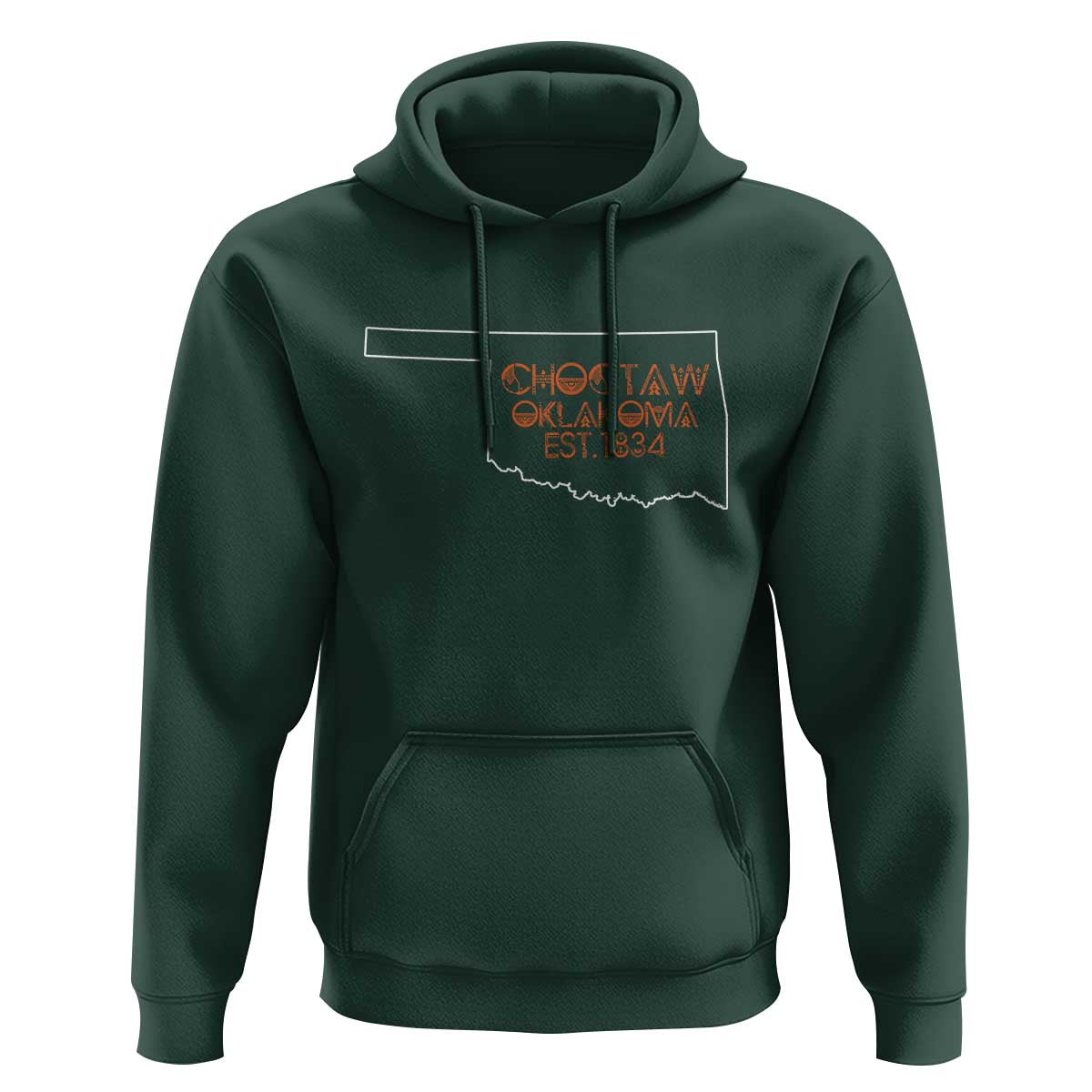 Choctaw Oklahoma OK Map Established 1834 Hoodie