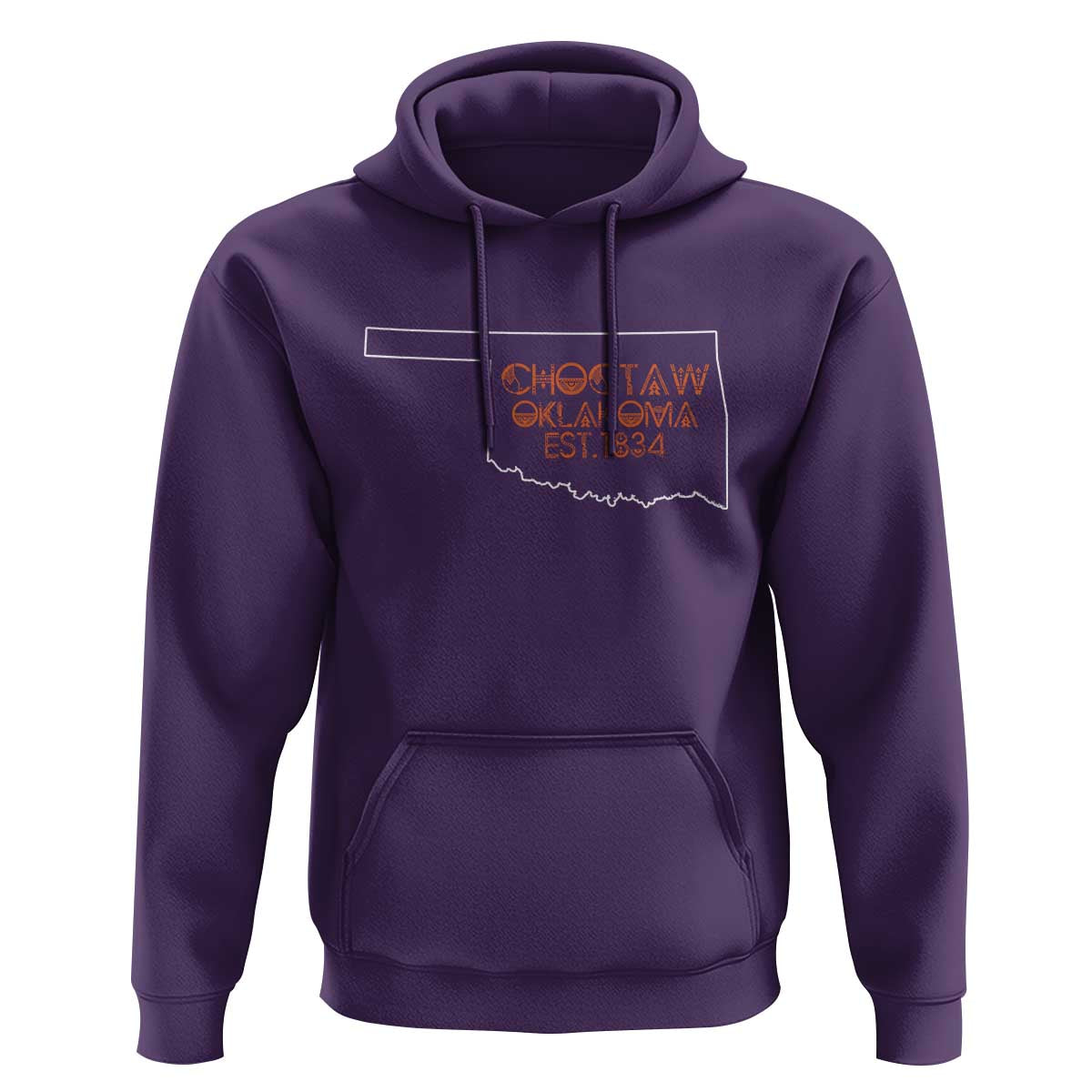 Choctaw Oklahoma OK Map Established 1834 Hoodie