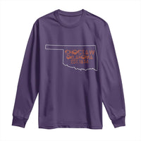 Choctaw Oklahoma OK Map Established 1834 Long Sleeve Shirt