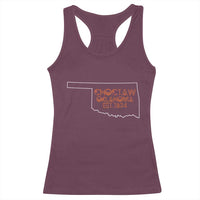 Choctaw Oklahoma OK Map Established 1834 Racerback Tank Top