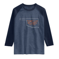 Choctaw Oklahoma OK Map Established 1834 Raglan Shirt