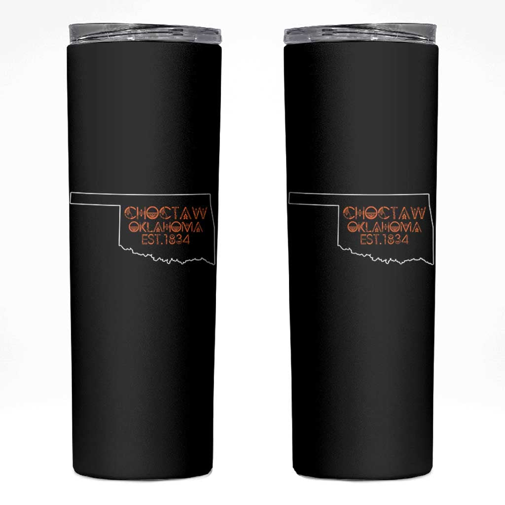 Choctaw Oklahoma OK Map Established 1834 Skinny Tumbler