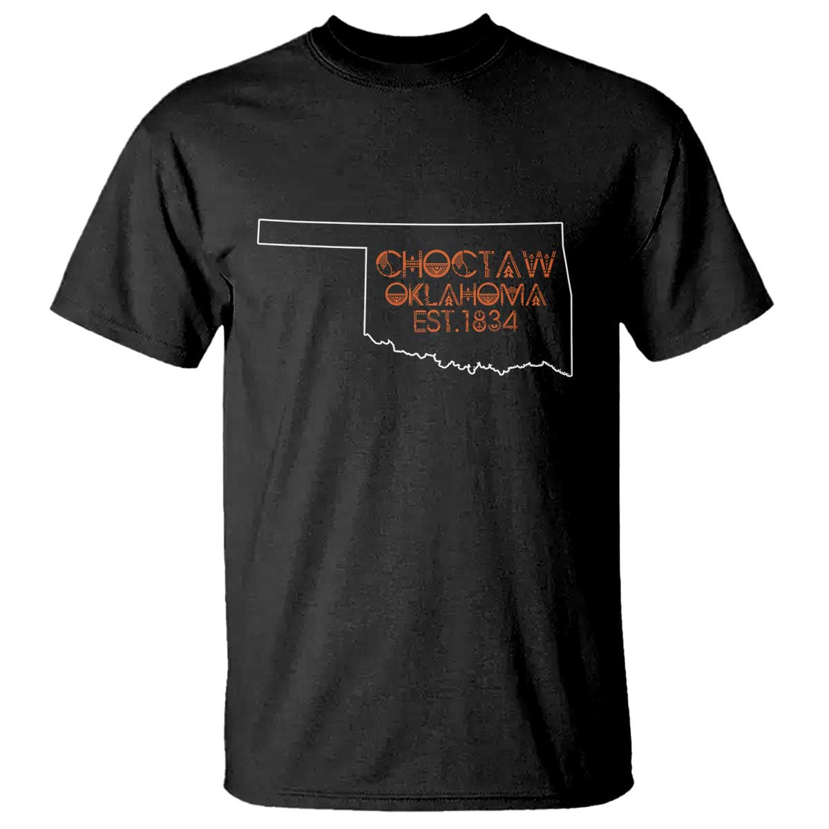 Choctaw Oklahoma OK Map Established 1834 T Shirt