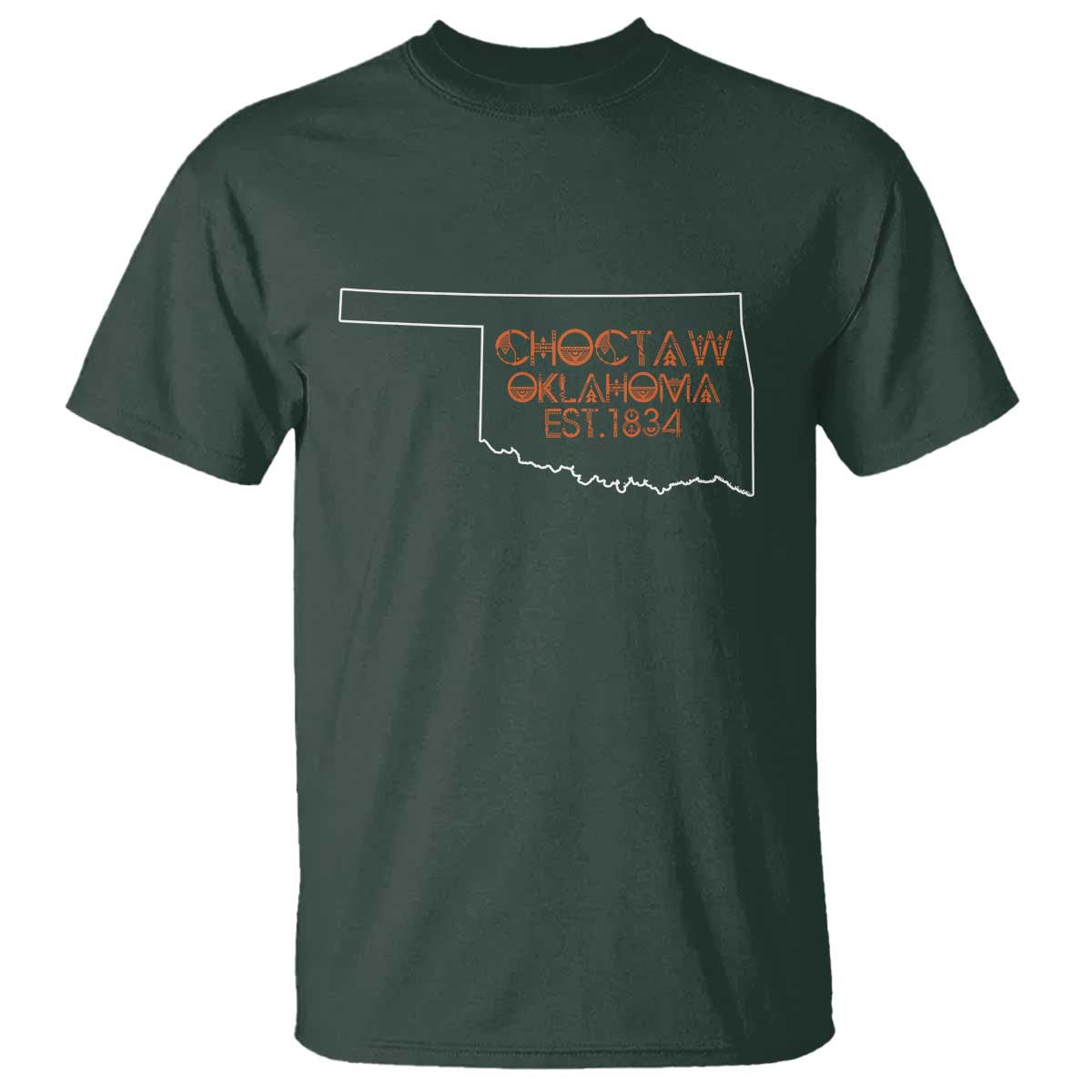 Choctaw Oklahoma OK Map Established 1834 T Shirt