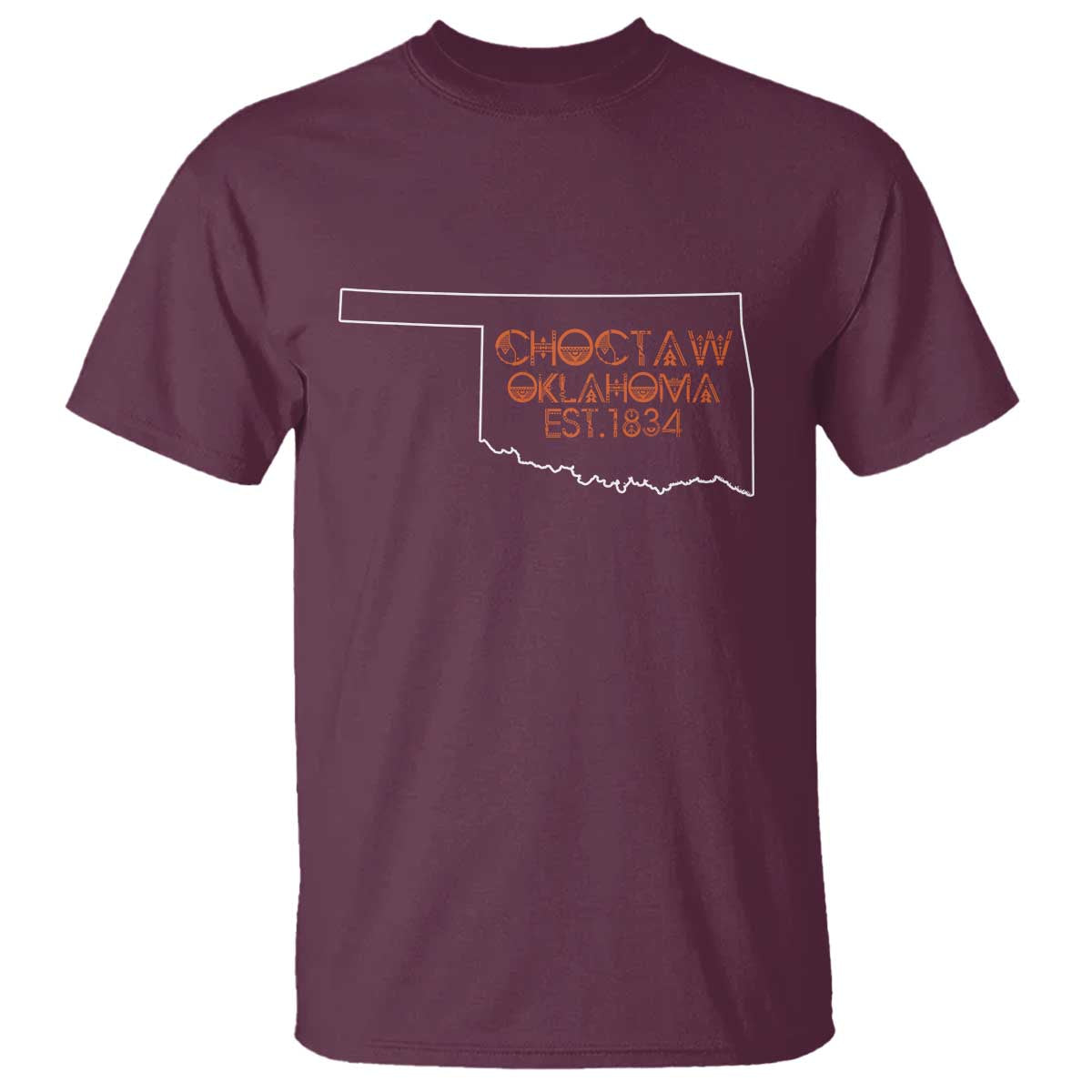 Choctaw Oklahoma OK Map Established 1834 T Shirt