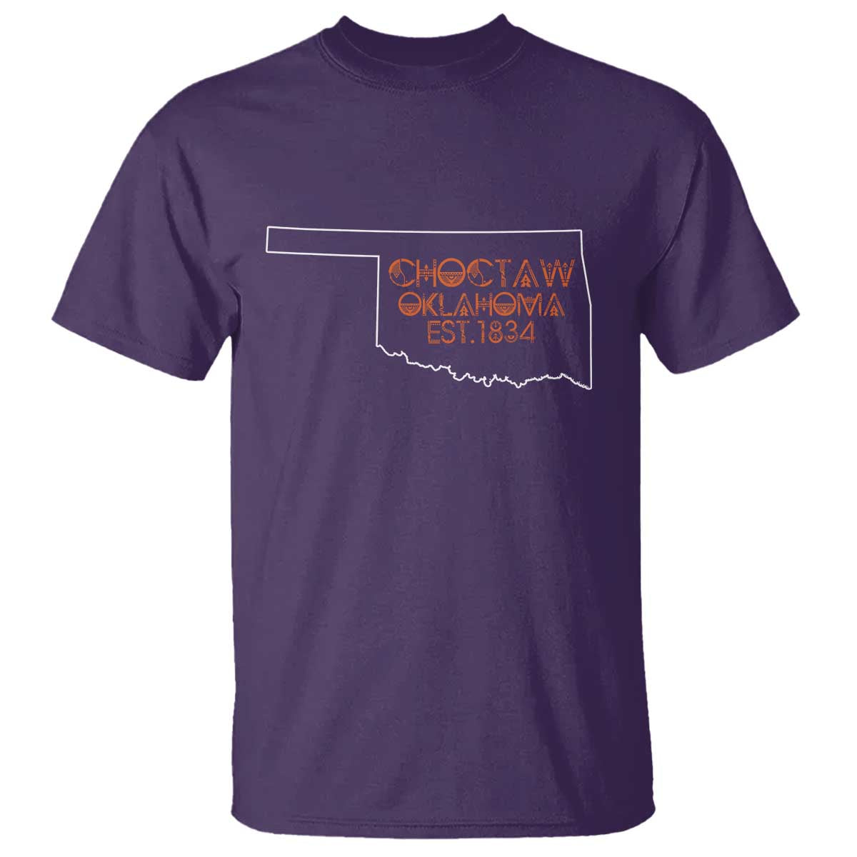 Choctaw Oklahoma OK Map Established 1834 T Shirt