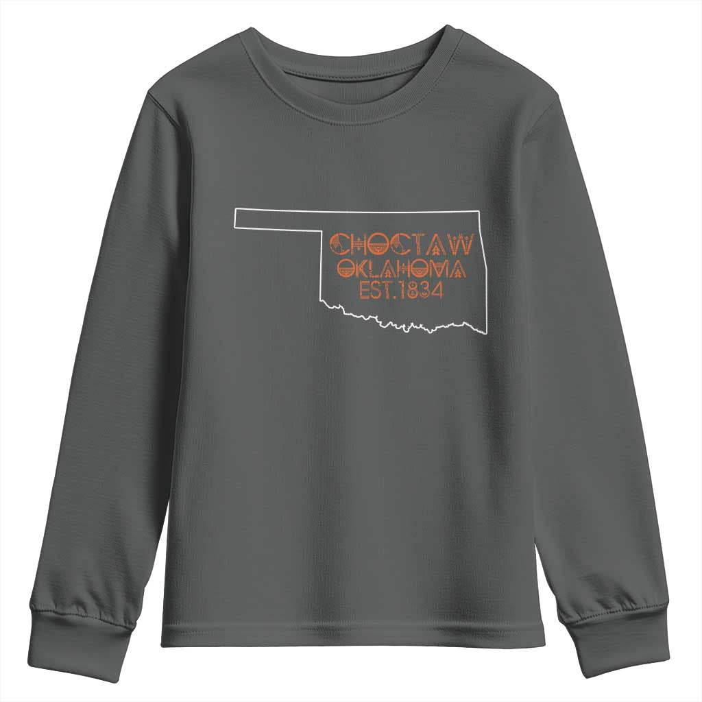 Choctaw Oklahoma OK Map Established 1834 Youth Sweatshirt
