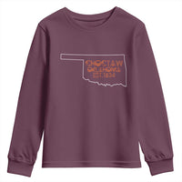 Choctaw Oklahoma OK Map Established 1834 Youth Sweatshirt