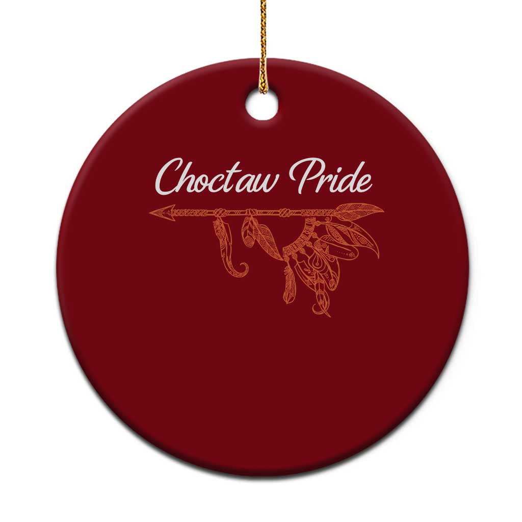 Choctaw Oklahoma OK Pride Native American Ceramic Ornament