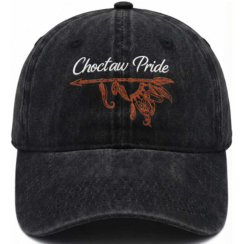 Choctaw Oklahoma OK Pride Native American Washed Cotton Baseball Cap